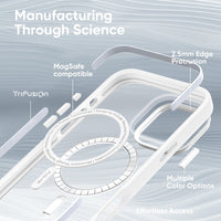 FLOLAB Surtect Tri-Fusion Magnetic for iPhone 16 Series Phone Case Surtect White Matte Translucent